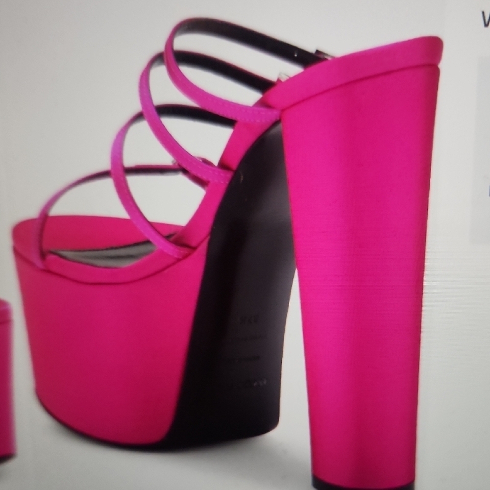 SERGIO ROSSI Strappy Platform Sandals Size 36 1/2 - Picture 3 of 9